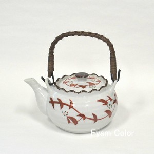 Arabesque Size 4 Earthen Teapot HASAMI Ware Hand-Painted Made in Japan