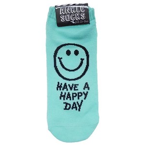 HAPPY DAY Ankle Socks Pastel Green