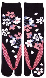 S/S Tabo Socks Ladies Japanese Sandals Cherry Trees At Evening