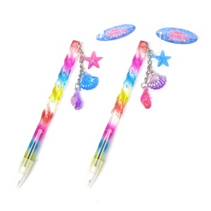 Stationery Stationery Glitter Ballpoint Pen Rainbow Twist pen Shell No.3 6 4 1