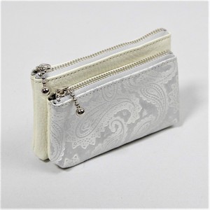 Parent And Child Card Case Paisley White 3 White made