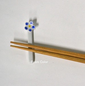 箸置き　かんざし　青　有田焼　手描き　日本製