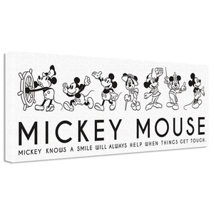 【アートデリ】ミッキーマウスのファブリックボード      dsny-w-1710-02 ワイドサイズ