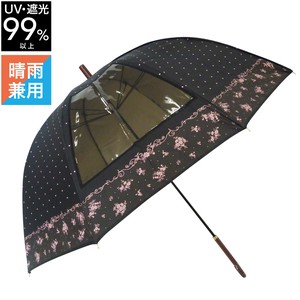 ［70cm］日傘 長傘 晴雨兼用 大きいサイズ 手開き式 遮光 UVカット99％以上 深張り 婦人 レディース