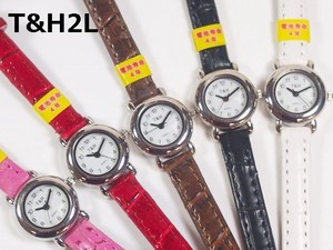 T＆Hレディース腕時計　PUレザーベルト　日本製高性能省電力ムーブメント　電池寿命4年以上