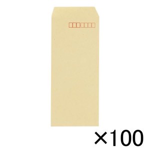 壽堂紙製品 クラフト封筒100枚 長4 70g〒枠 00182 00006157