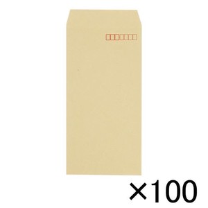 壽堂紙製品 クラフト封筒100枚 長3 70g 〒枠 00184 00006155
