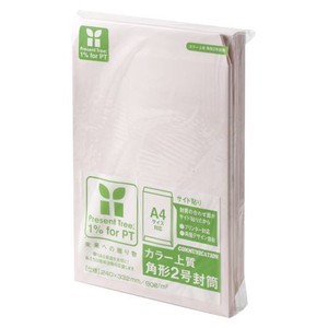 壽堂紙製品 カラー上質封筒 角2・100枚 桜 02161 00006258