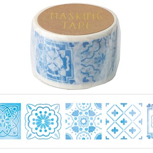 Washi Tape Gift Washi Tape Blue Tile 30mm