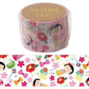 Washi Tape Kokeshi Doll Cherry Blossoms Stationery Retro Japanese Pattern 30mm