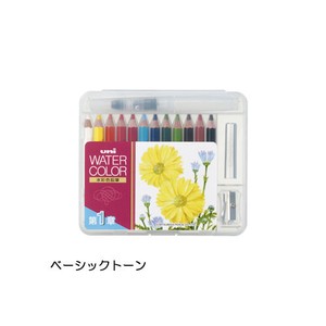 【(uni)三菱鉛筆】ユニ ウォーターカラー ぬり絵用コンパクトセット12色 水彩色鉛筆