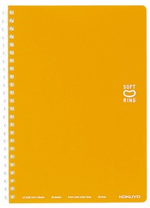 Notebook Soft Ring Note A5 KOKUYO Orange 6mm Ruled Line 3-go