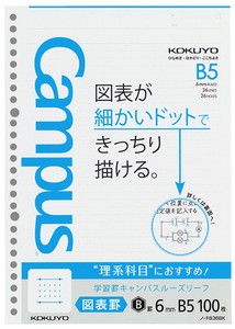 【コクヨ】キャンパスルーズ図表6MM　B5