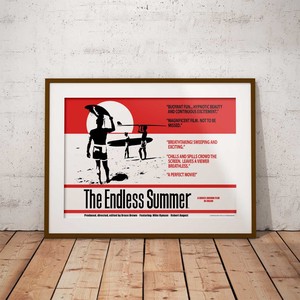 サーフィン映画A3ポスター・The Endless Summer (エンドレスサマー)・レッド