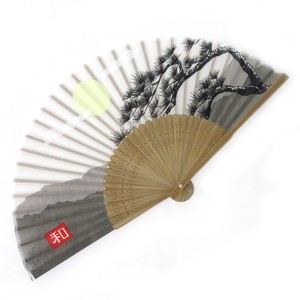 Fashion Accessory Japanese Style Silk Folding Fan Gray