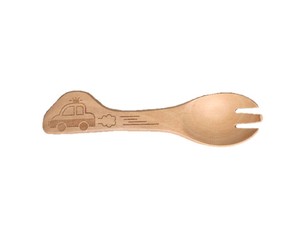 Vehicle Line Easy To Hold WOODEN Kids Fork