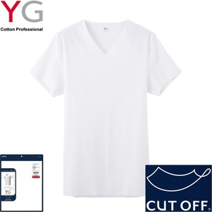 【GUNZE】YG/CUT OFF VネックTシャツ＜日本製＞