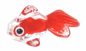 硝子　金魚　赤