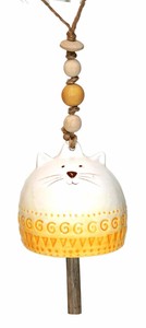 陶器　風鈴　猫