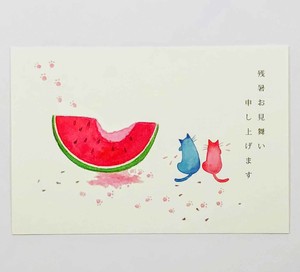 Postcard Watermelon Cat