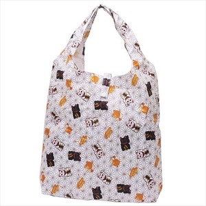 Life Beckoning cat Eco Shopping Bag Storage Bag Attached