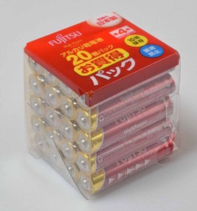 【信頼の日本製】富士通アルカリ乾電池　20本お買い得パック（単4）【10年保存】