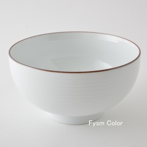 HAKUSAN TOKI 6 Donburi Bowl White Porcelains Made in Japan