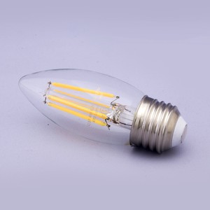 LEDフィラメント電球【4W/E26 水雷型シャンデリア電球】