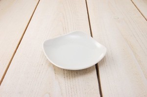 スクエア12cm浅皿 ホワイト[B品込み][日本製/美濃焼/洋食器]