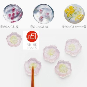 津轻玻璃 筷架 筷架 樱花 日本制造