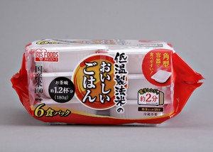 【TVCM放映中！】【アイリスオーヤマ　食品】低温製法米のおいしいごはん　国産米100％180g×6P　角型