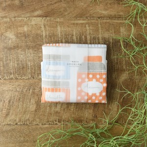 7 Pcs Matching Fabric Kitchen Towels Tea Orange Made in Japan Western Plates