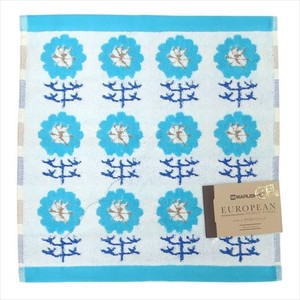 Life Floral Blue Jacquard Wash Towel