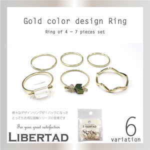 ■人気■デザイン リング セット 台紙販売 指輪 ゴールド 真鍮製 ブラス 春夏 小物 レディース