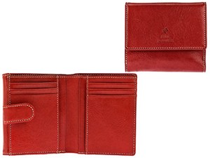 AL Leather Clamshell Wallet Coin Purse