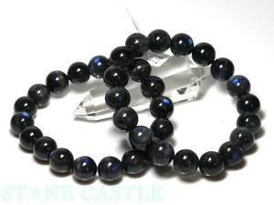 ☆高品質☆【天然石 ブレスレット】キャッツアイブラックラブラドライト (5A) (約12〜12.5mm) 【天然石】