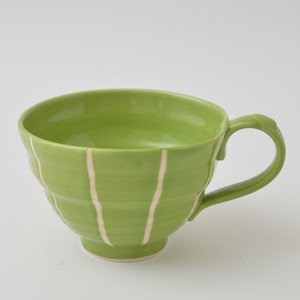 HASAMI Ware Soup Cup Green Tokusa Made in Japan