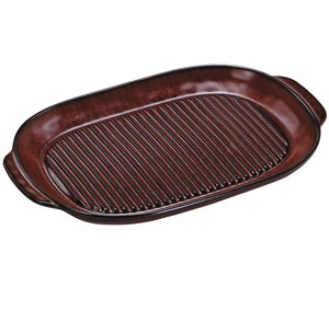 Baking Dish Brown L size Made in Japan