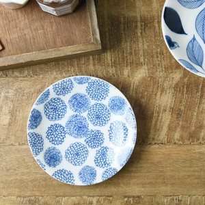 Mino ware Main Plate Garden Organic Dahlia Western Tableware 13.8cm Made in Japan