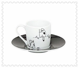 【ドイツ雑貨】KONITZ（コーニッツ） 可愛いネコ達  エスプレッソカップ＆ソーサ