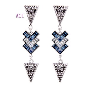 Pierced Earringss Antique Sparkle Triangle SWAROVSKI