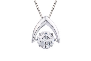 Cubic Zirconia Silver Chain Necklace Good