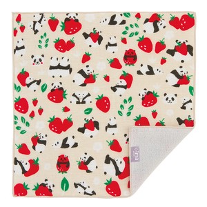 Strawberry Panda Bear Imabari Handkerchief Handkerchief Petit Gift Present