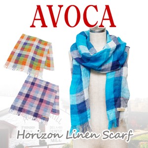 AVOCA アヴォカ Horizon Linen Scarf ホライゾンリネンスカーフ【北欧雑貨】