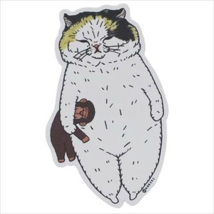 《コレクション》世にも不思議な猫世界 クロス素材ステッカー/うららたん KORIRI