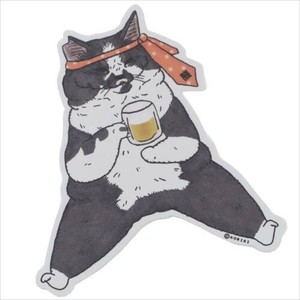 《コレクション》世にも不思議な猫世界 クロス素材ステッカー/くまおさん KORIRI