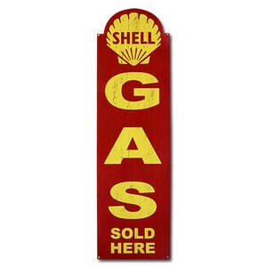 【スティールサイン】【カー ＆ ガレージ】Shell Gas Sold Here Grunge PT-SHL-257