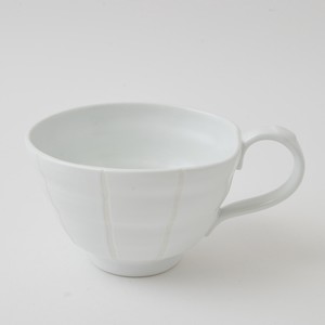 HASAMI Ware Soup Cup White Tokusa Made in Japan