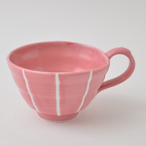 HASAMI Ware Soup Cup Pink Tokusa Made in Japan