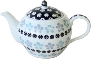 西式茶壶 花朵 蓝色